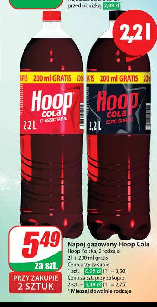 Napoj Hoop cola promocja