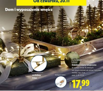 Ozdobne klipsy świąteczne  promocja w Lidl