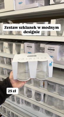 Zestaw szklanek ryflowanych 4 szt. promocja w Pepco