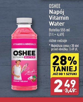 Napój witaminy i minerały Oshee promocja w Aldi