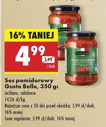 Sos sugo calabrese Gustobello promocja