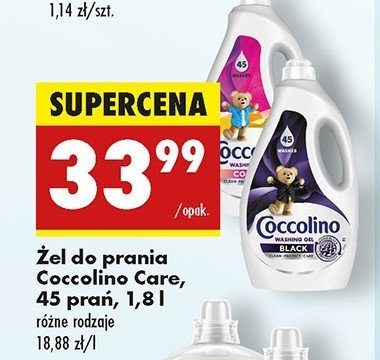 Żel do prania black & dark Coccolino care promocja