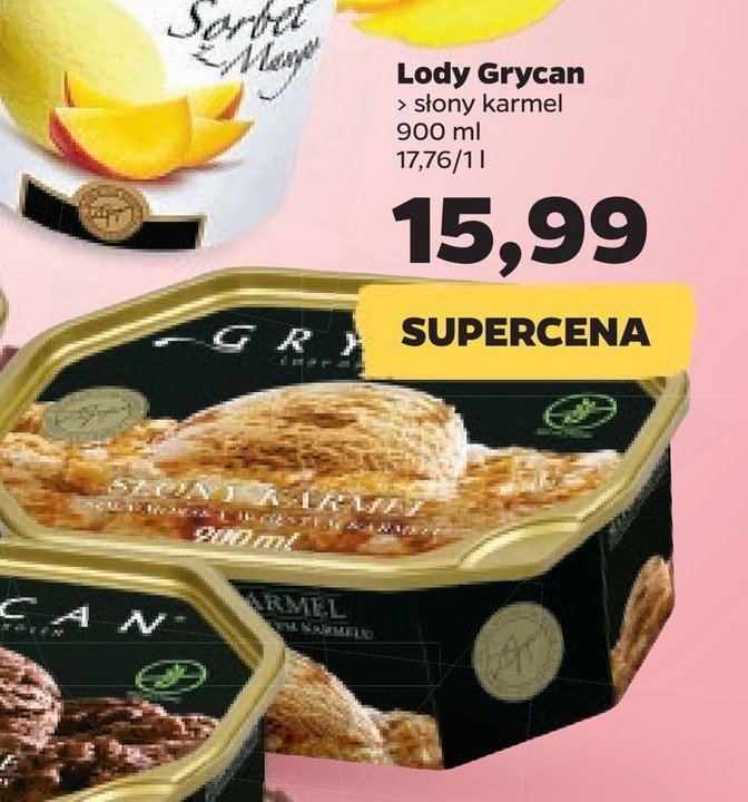 Lody słony karmel Grycan promocje