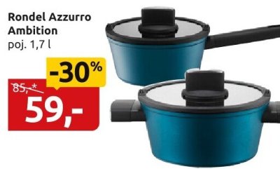 Garnek Rondel Azzurro Ambition poj. 1,7 l promocja w Black Red White