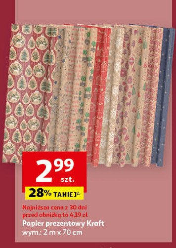 Papier prezentowy kraft 2 m x 70 cm promocja