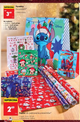 Papier do pakowania prezentów różne wzory i kolory promocja w Biedronka