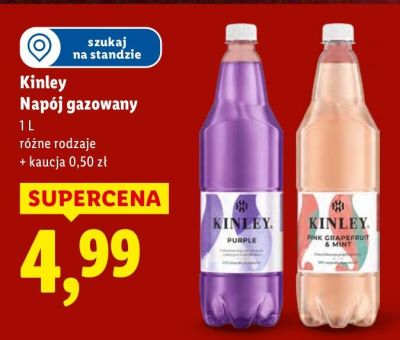 Napój gazowany Kinley różne rodzaje 1 l promocja w Lidl