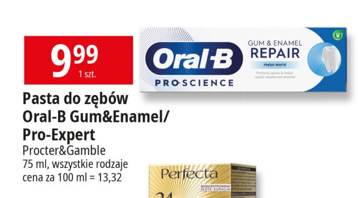 Pasta do zębów gentle whitening Oral-b gum & enamel repair promocja