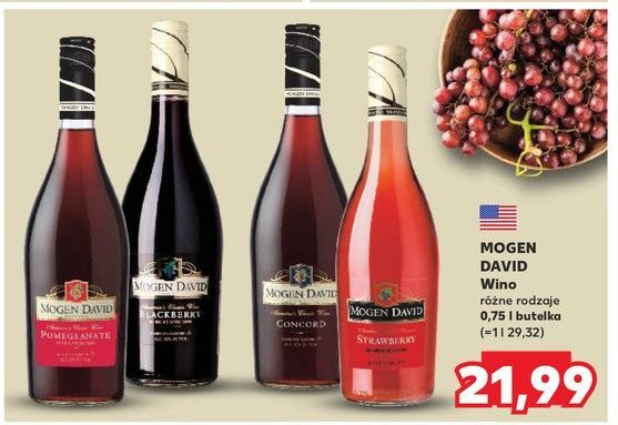 Wino MOGEN DAVID STRAWBERRY promocja w Kaufland