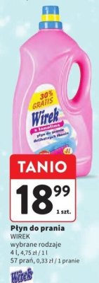 Płyn do prania Wirek wybrane rodzaje 4l promocja w Intermarche