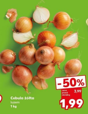 Cebula żółta luzem 1 kg promocja w Kaufland