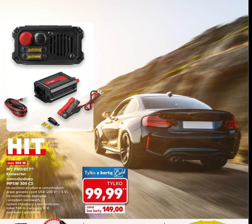 Konwerter samochodowy mpsw 300 c3 K-classic myproject promocja w Kaufland