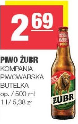 Piwo Żubr Kompania Piwowarska promocja w SPAR