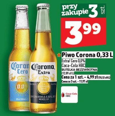 Piwo Corona 0,33 l promocja w TOPAZ