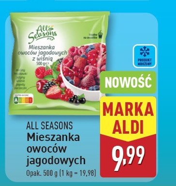 Mieszanka owoców jagodowych z wiśniami All seasons promocja w Aldi