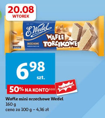 Wafle torcikowe mini orzechowe E. wedel promocja