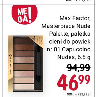 Cienie do powiek nr 01 Max factor masterpiece nude palette promocja