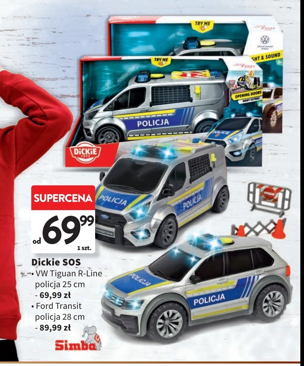 Samochód policja vw tiguan r-line Dickie toys promocja w Intermarche