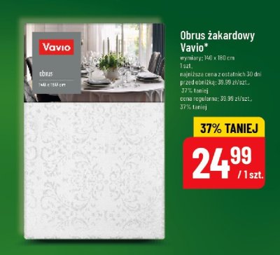 Obrus zakardowy Vavio promocja w POLOmarket