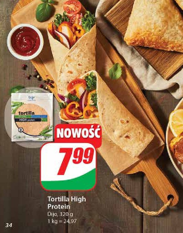 Tortilla high protein Dijo promocja w Dino