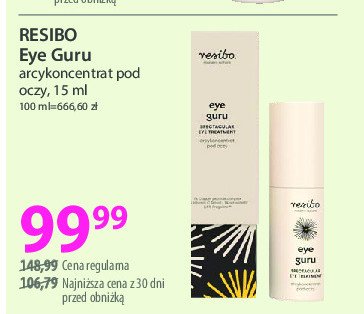 Koncentrat pod oczy Resibo eye guru promocja