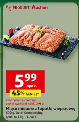 Mięso mielone z łopatki wieprzowej Dzot Samoobsługi promocja w Auchan