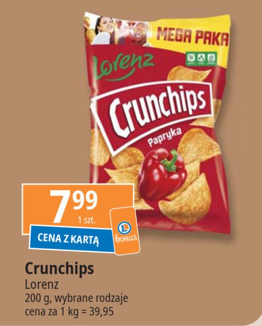 Chipsy paprykowe Crunchips Crunchips lorenz promocja