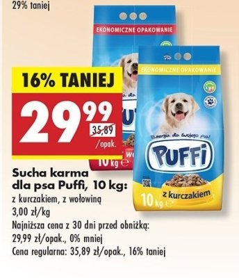 Sucha karma dla psa z wo艂owin膮 Puffi promocja