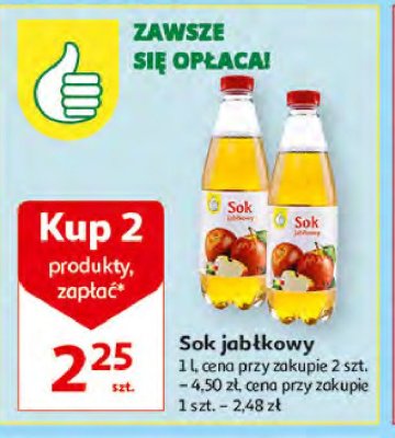 Sok jabłkowy Podniesiony kciuk promocja
