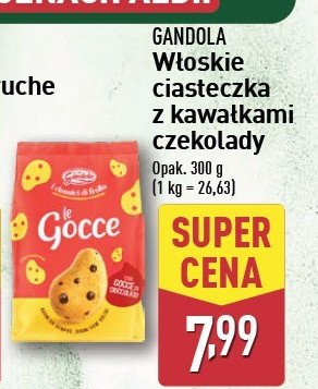 Ciastka z kawałkami czekolady Gandola promocja w Aldi