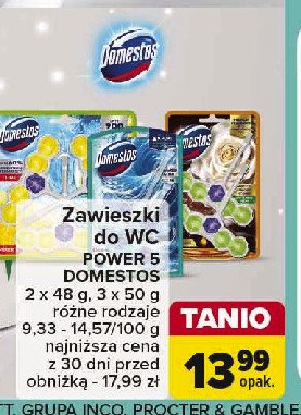 Kostka do wc blue water lime Domestos power5+ promocja