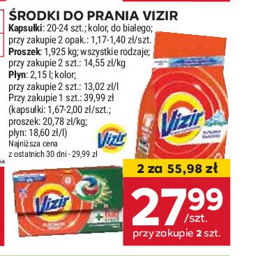 Kapsułki do prania fairy efekt Vizir platinum pods promocja