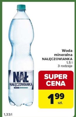 Woda mineralna NAŁĘCZOWIANKA promocja w Carrefour Express