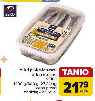 Filety śledziowe a'la matjas solone Seko promocja