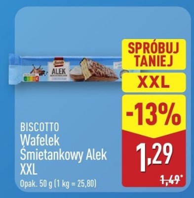 Wafelek śmietankowy Alek XXL  promocja w Aldi