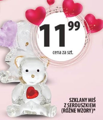 Szklany miś z serduszkiem promocja w Arhelan