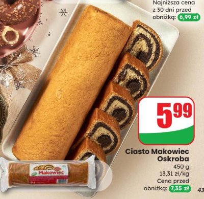 Ciasto Makowiec Oskroba promocja w Dino