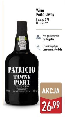 Wino Porto Tawny Patricio promocja w Aldi