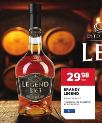 Brandy Legend 500 ml promocja w Stokrotka