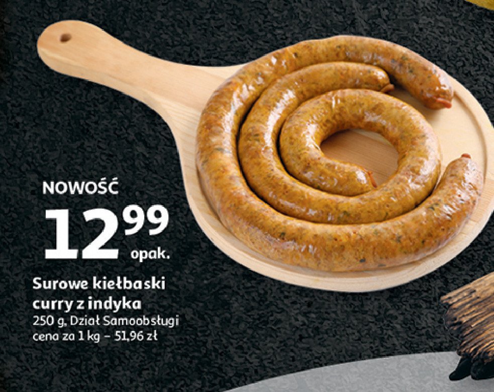 Kiełbaski curry z indyka Auchan pewni dobrego promocja w Auchan