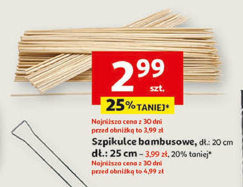 Szpikulce bambusowe 20 cm promocja