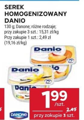 Serek homogenizowany Danio 130g, różne rodzaje promocja w Stokrotka