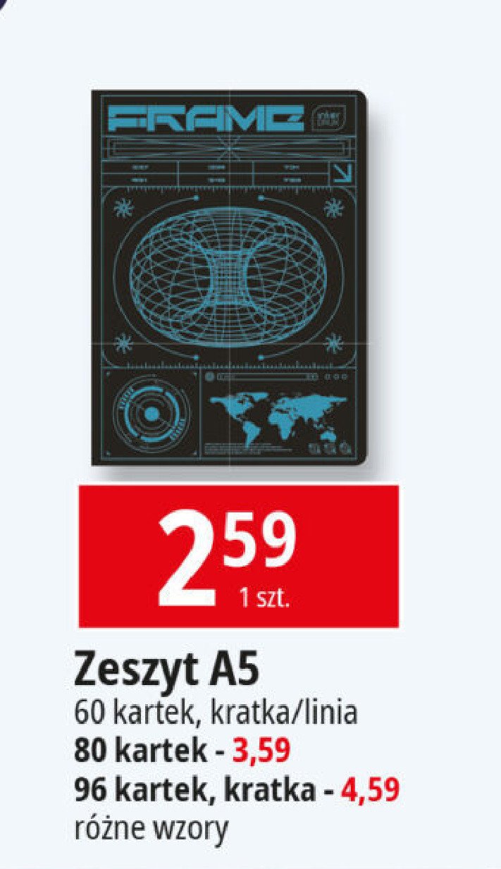 Zeszyt a5 80 kartek linia Interdruk promocja