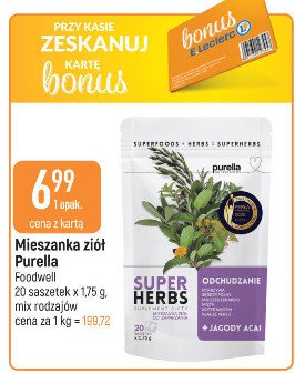 Mieszanka ziołowa odchudzanie + jagody acai Purella super herbs Purella food promocja
