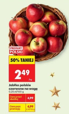 Jabłko polskie czerwone na wagę promocja w Biedronka