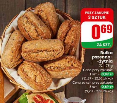Bułka pszenno-żytnia promocja w Dino