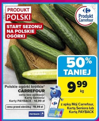 Ogórki krótkie polskie Carrefour promocja w Carrefour Market