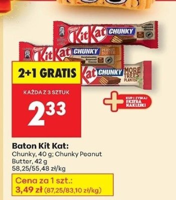 Baton Kit Kat Chunky Peanut Butter promocja w Biedronka