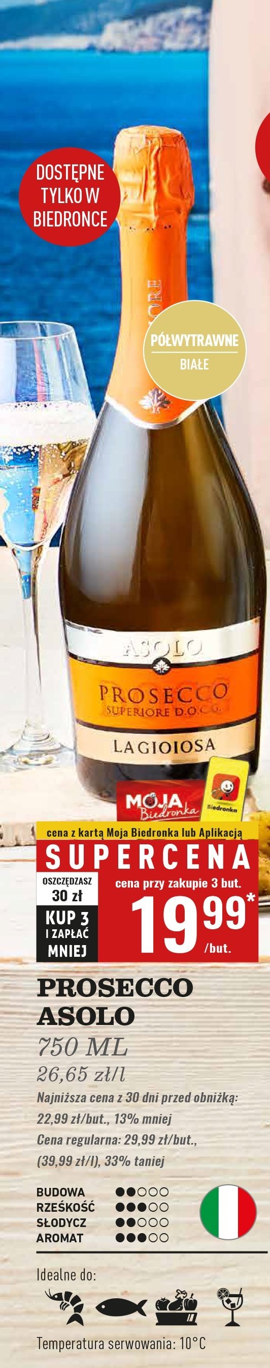Wino Asolo prosecco la gioiosa promocja