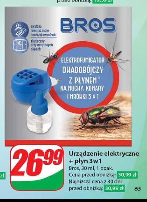 Elektrofumigator urządzenie na komary z płynem Bros promocja w Dino